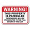 Signmission Safety Sign, 12 in Height, Aluminum, Security - Warning Thi A-1218 Security  - Warning Thi - alternate 1